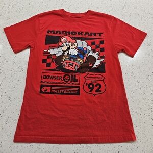 Boys 10/12 Nintendo Red Mario Kart Graphic Tee for Kids